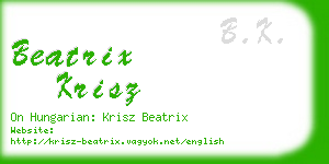 beatrix krisz business card